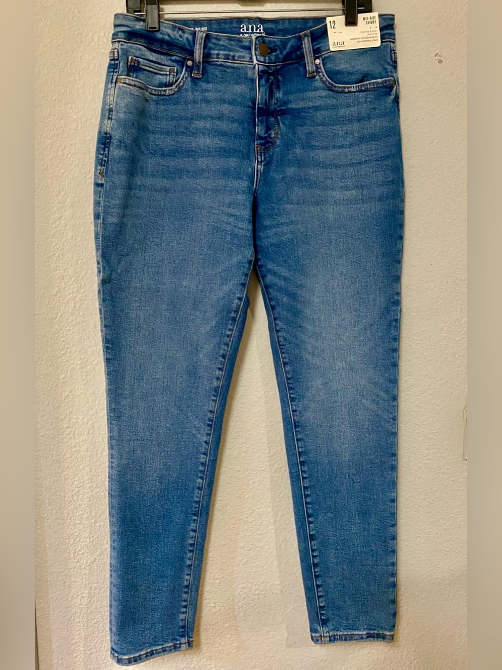 a.n.a Mid Rise Blue Skinny Jeans - Size 12 - NWT!